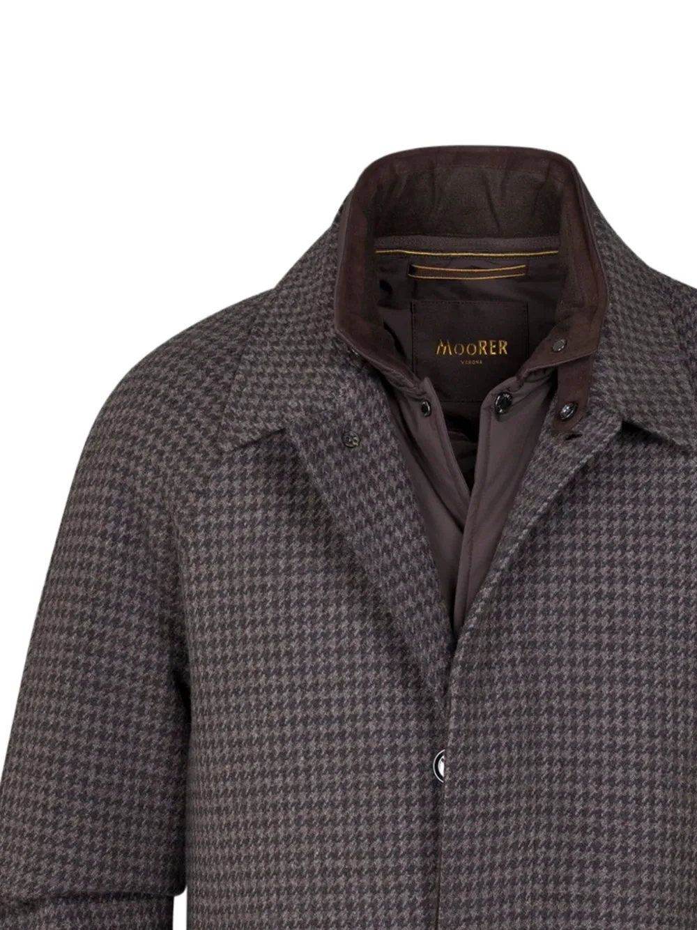 Moorer Marden-H-Pp houndstooth collared coat | Abrigos con botonadura simple | Image 2
