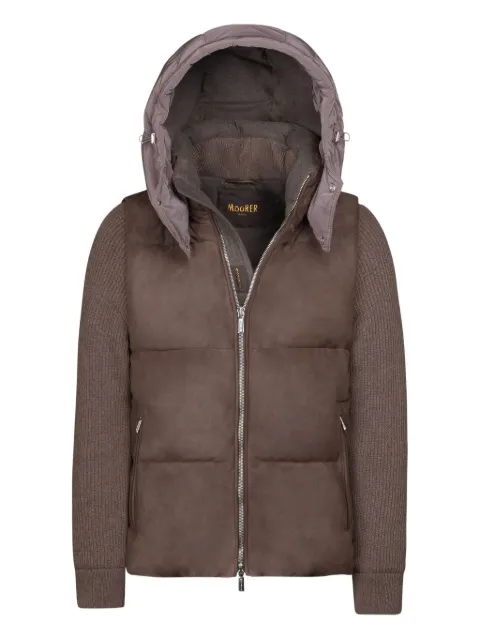 Moorer Ghiara-Uro hooded panelled jacket