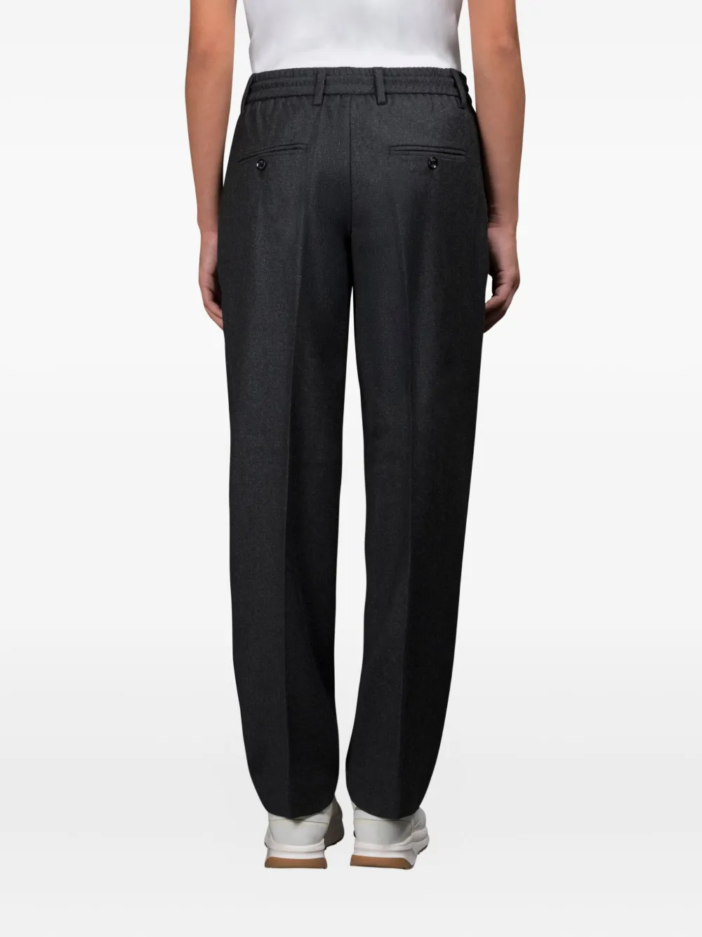 Moorer Antonia-lxw Drawstring Pleated Trousers In Gray