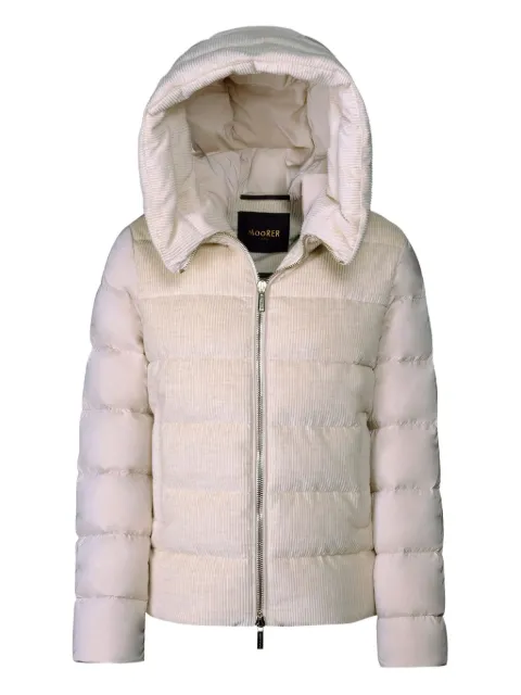 Moorer Nitya-Lvo hooded corduroy jacket