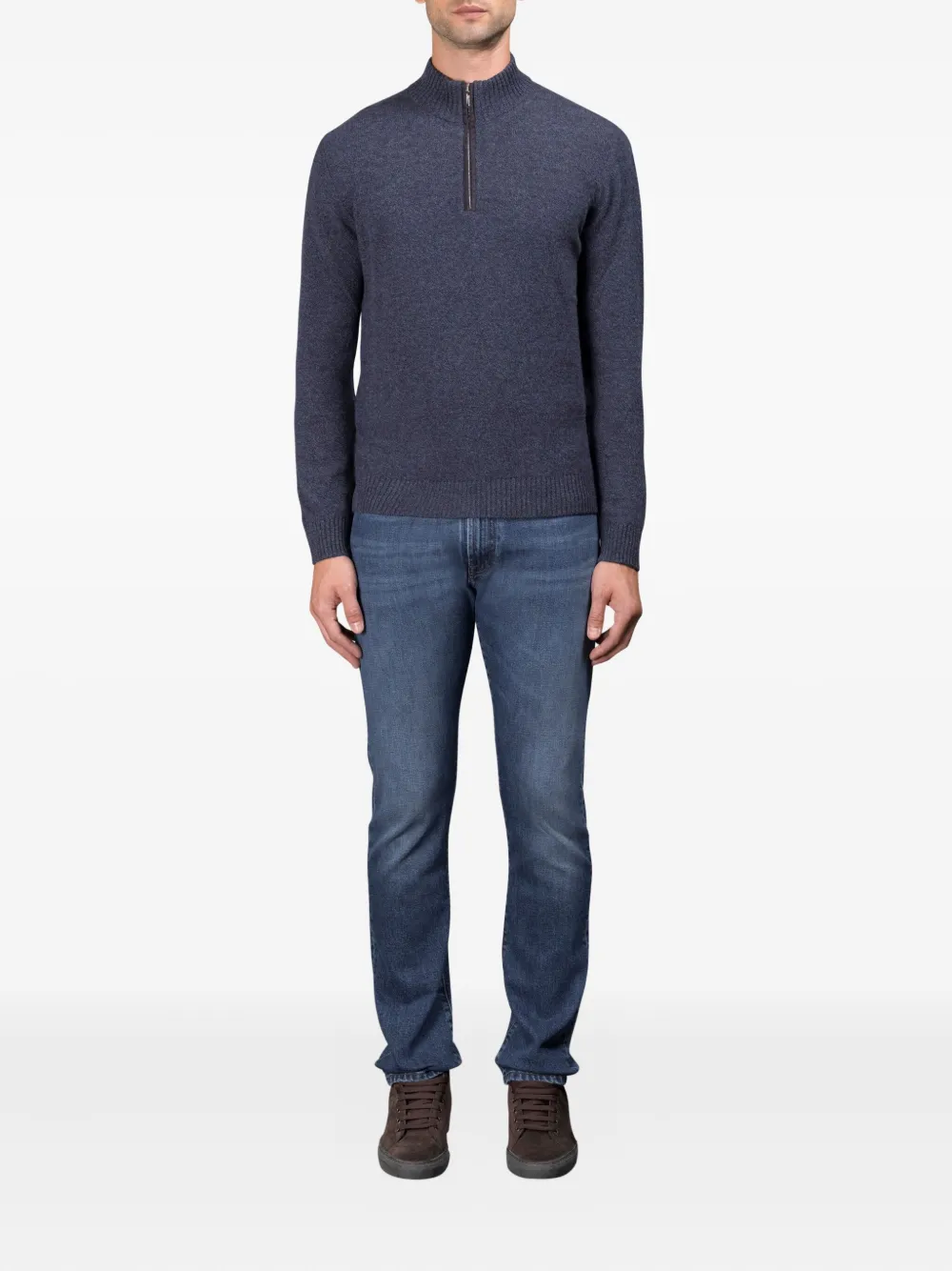 Moorer Osmund-Cws high-neck sweater - Blauw