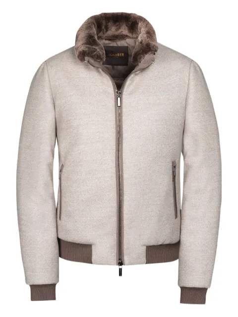 Moorer veste zippée Bellati-Lp à col en fourrure
