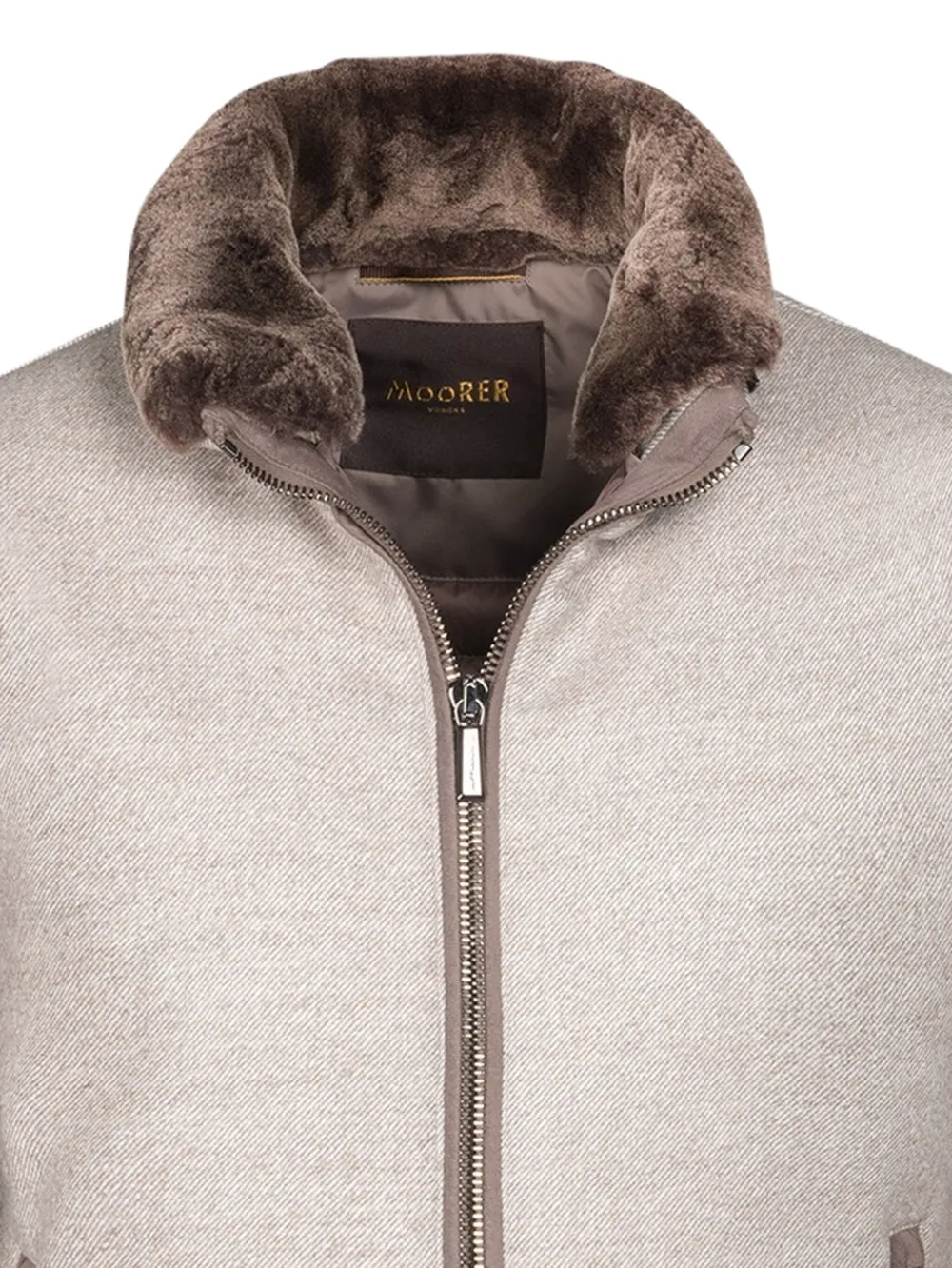 Moorer Bellati-Lp fur collar zip-up jacket | Down Jackets | Image 2