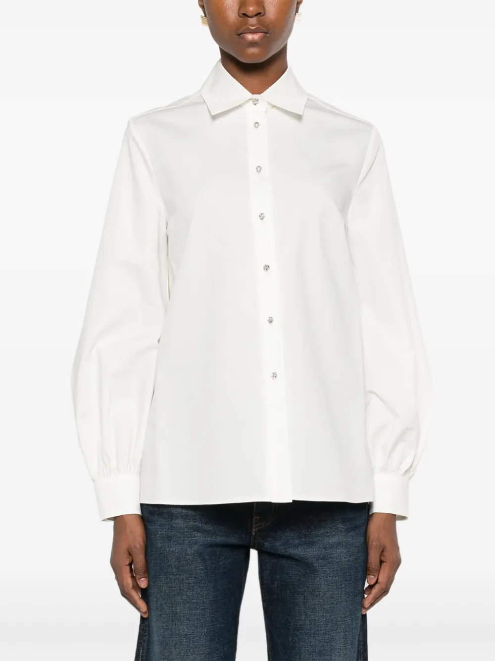 Max Mara Gelaagde blouse met uitgesneden details Wit