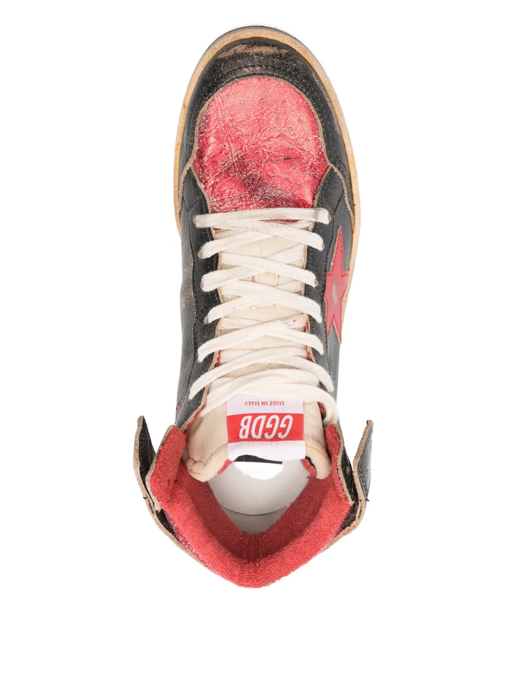 Golden Goose Sky Star laminated sneakers Zwart