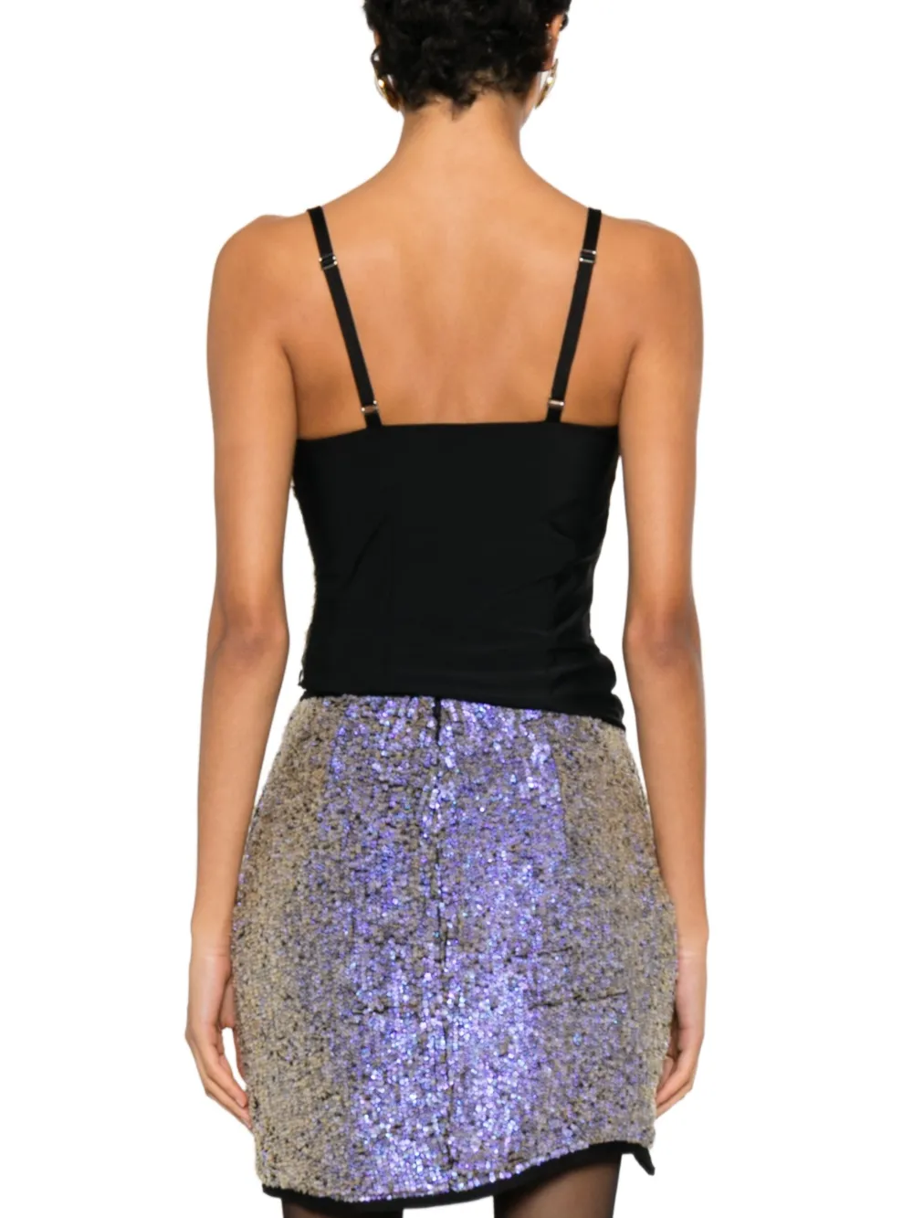 MITILIANE COUTURE Top met pailletten Paars