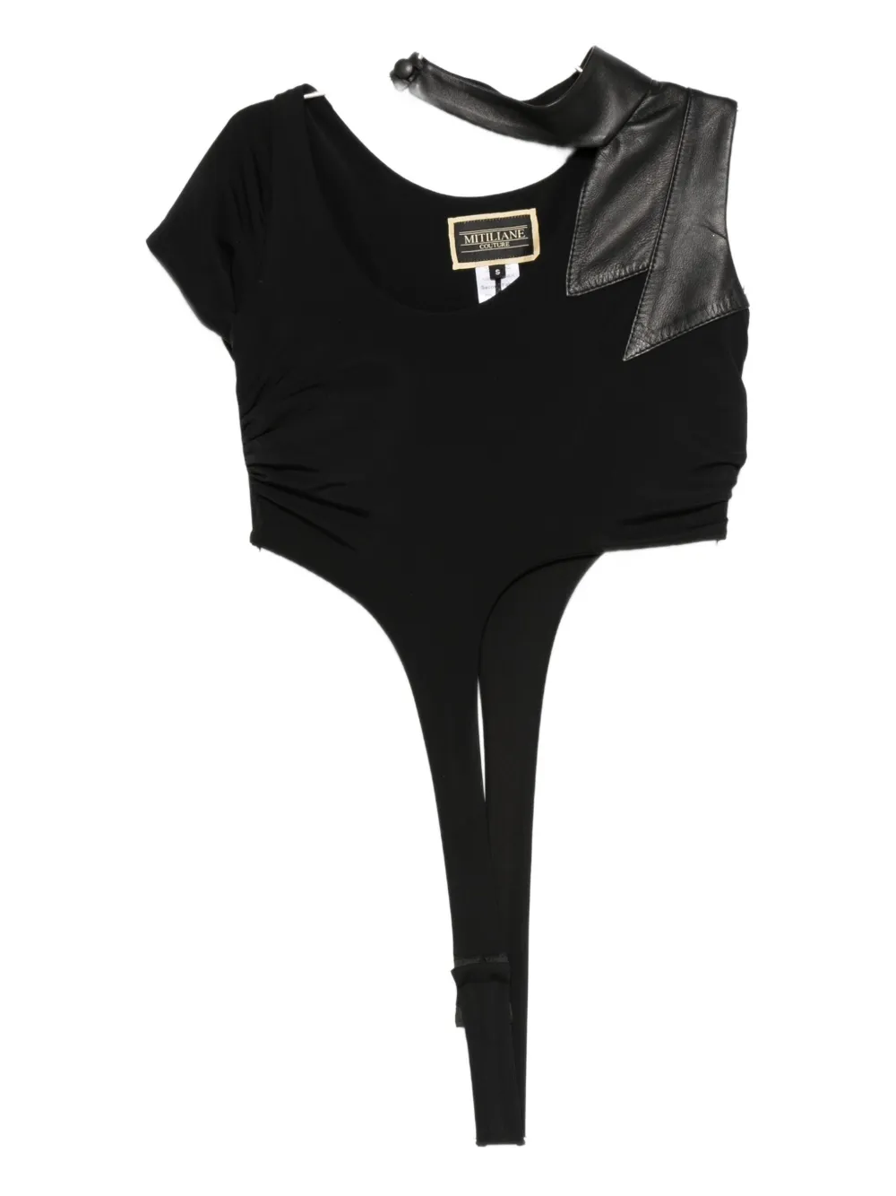 Mitiliane Couture Leather Insert Top In Black