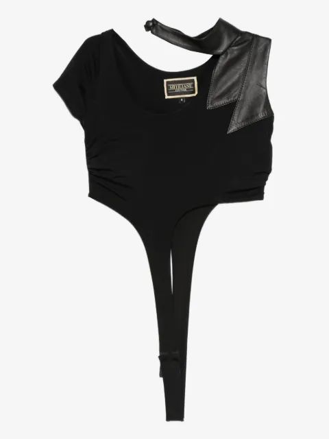 MITILIANE COUTURE leather insert top