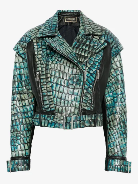 MITILIANE COUTURE veste de moto à design embossé