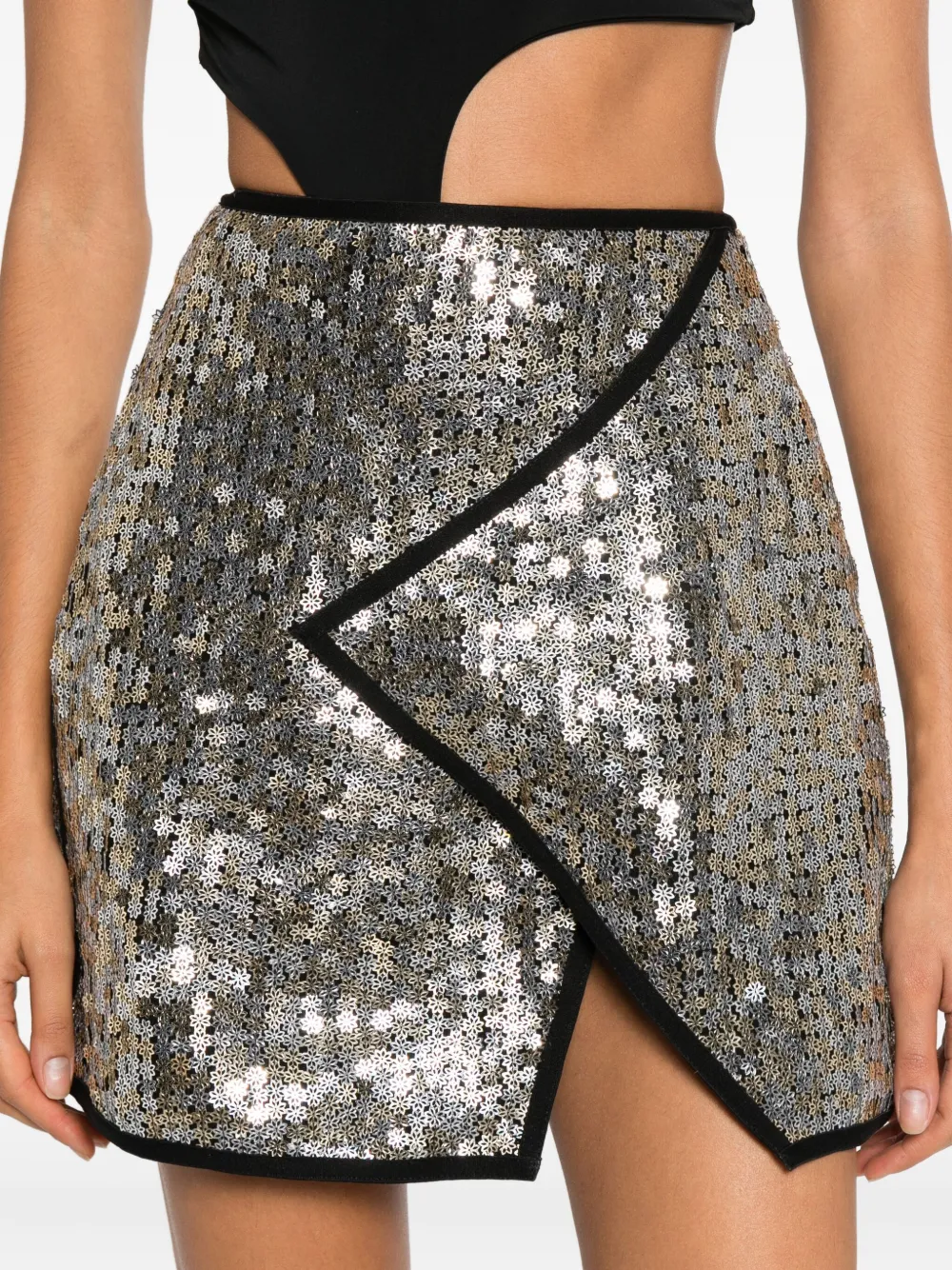 MITILIANE COUTURE Rok verfraaid met pailletten Zilver