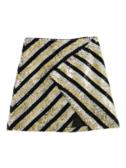 MITILIANE COUTURE sequin-embellishment striped skirt