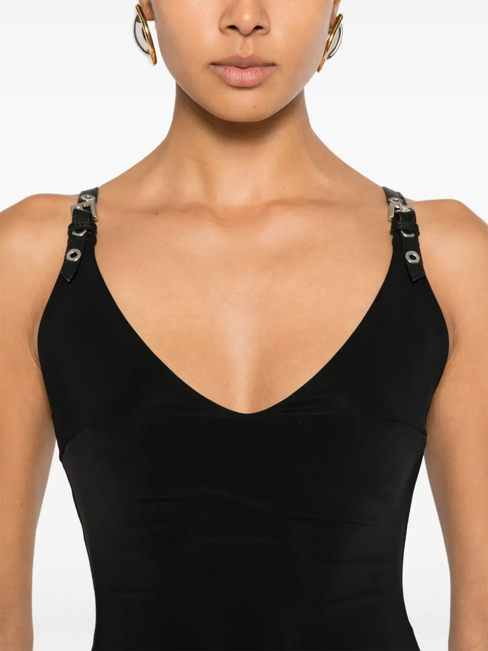Mitiliane Couture Adjustable Straps Playsuits In Black