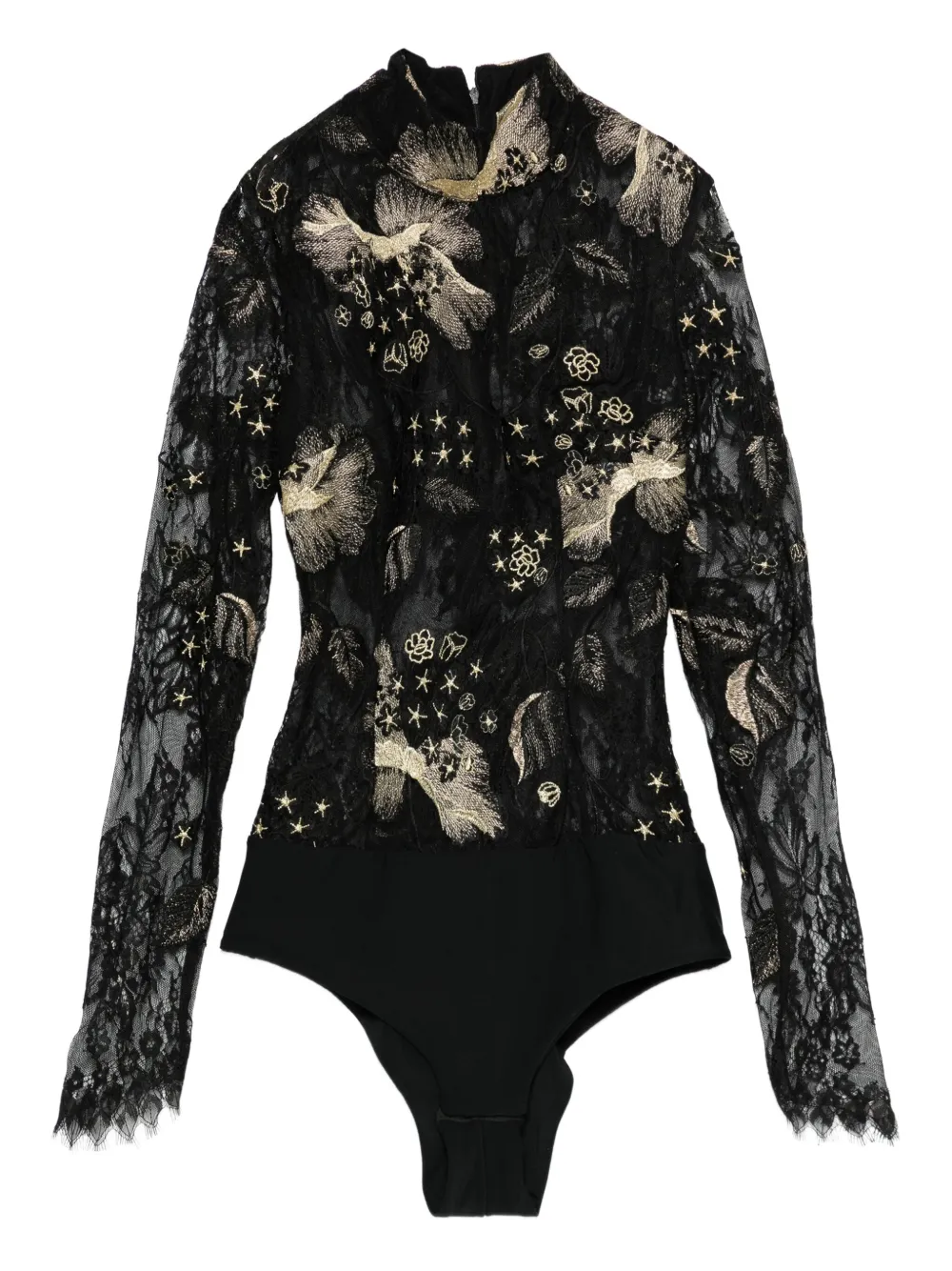 MITILIANE COUTURE embroidered lace bodysuit | Black | Image 1