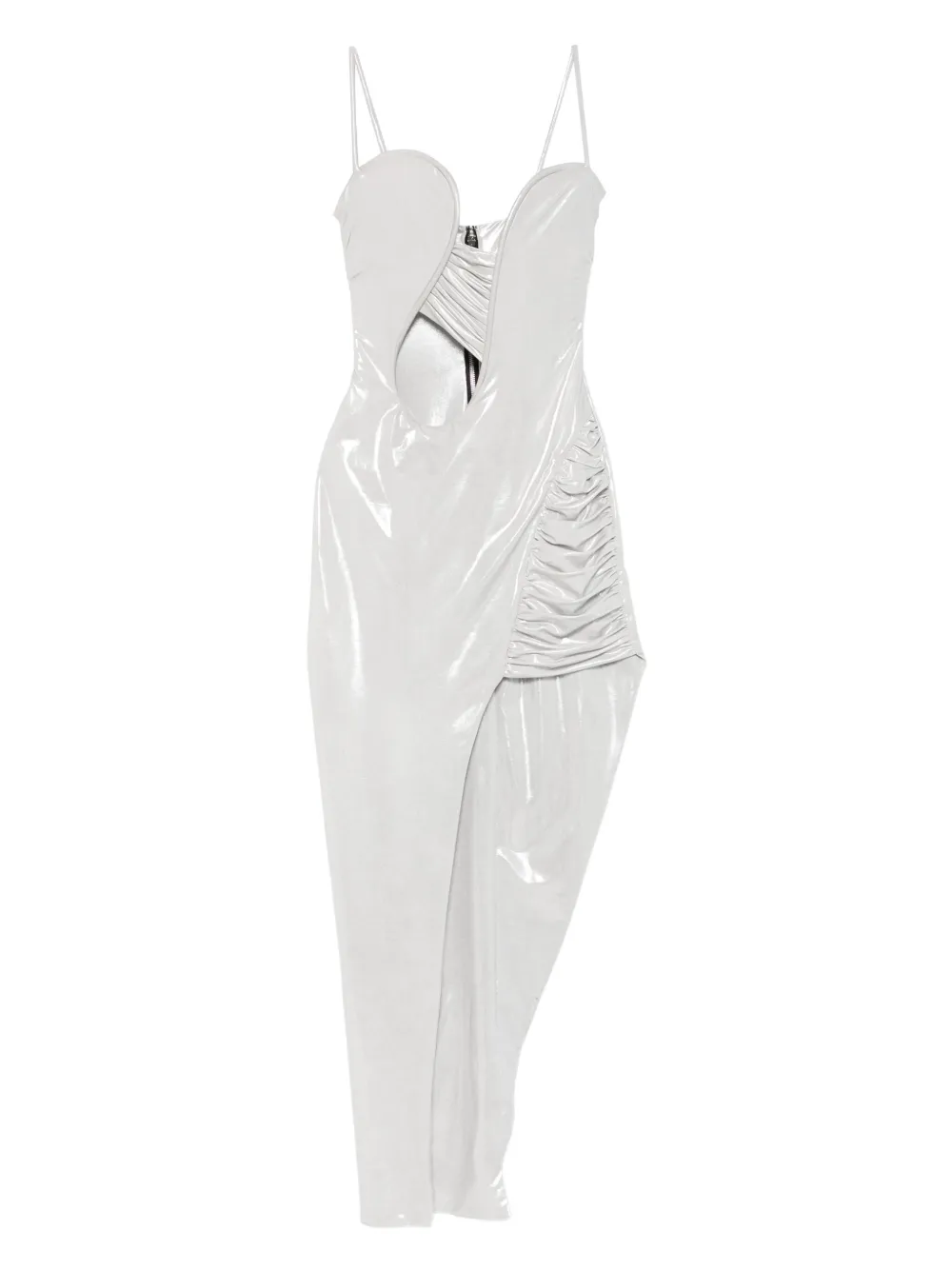 MITILIANE COUTURE iridescent asymmetric dress - Silver