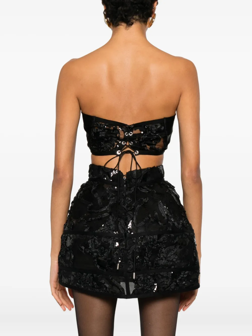 Embroidered Bustier Top