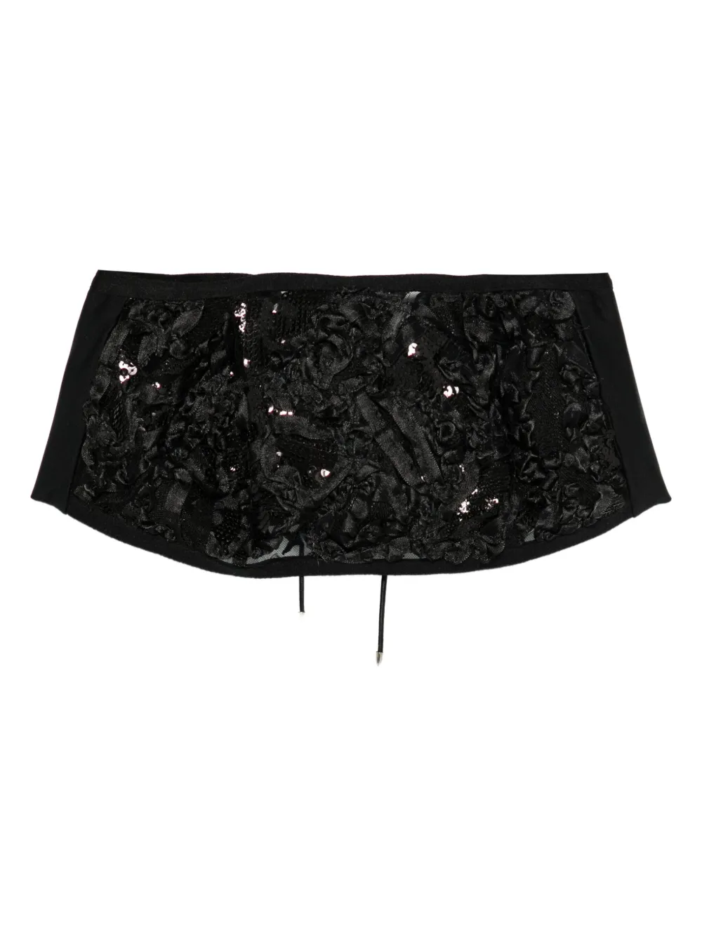 MITILIANE COUTURE embroidered bustier top | Black | Image 1