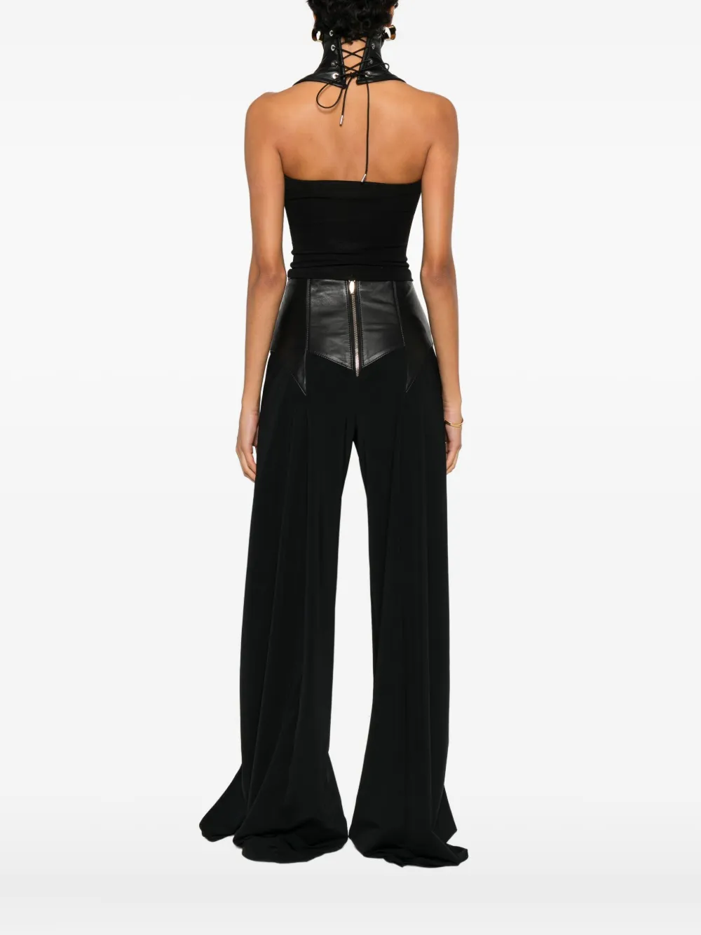 Mitiliane Couture Panelled Leather Corset In Black