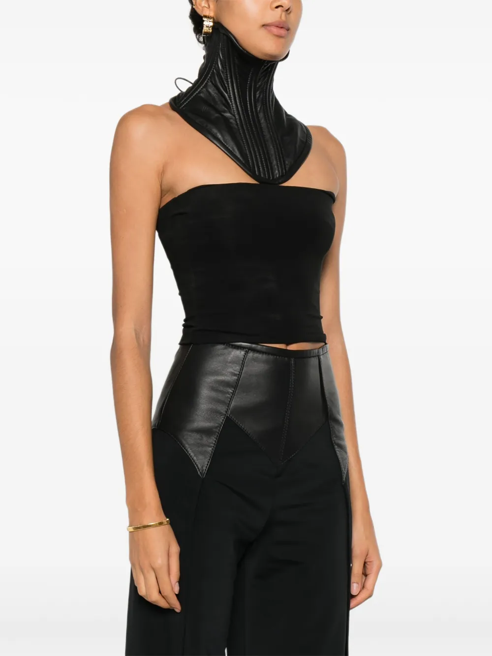 MITILIANE COUTURE Leren korset Zwart
