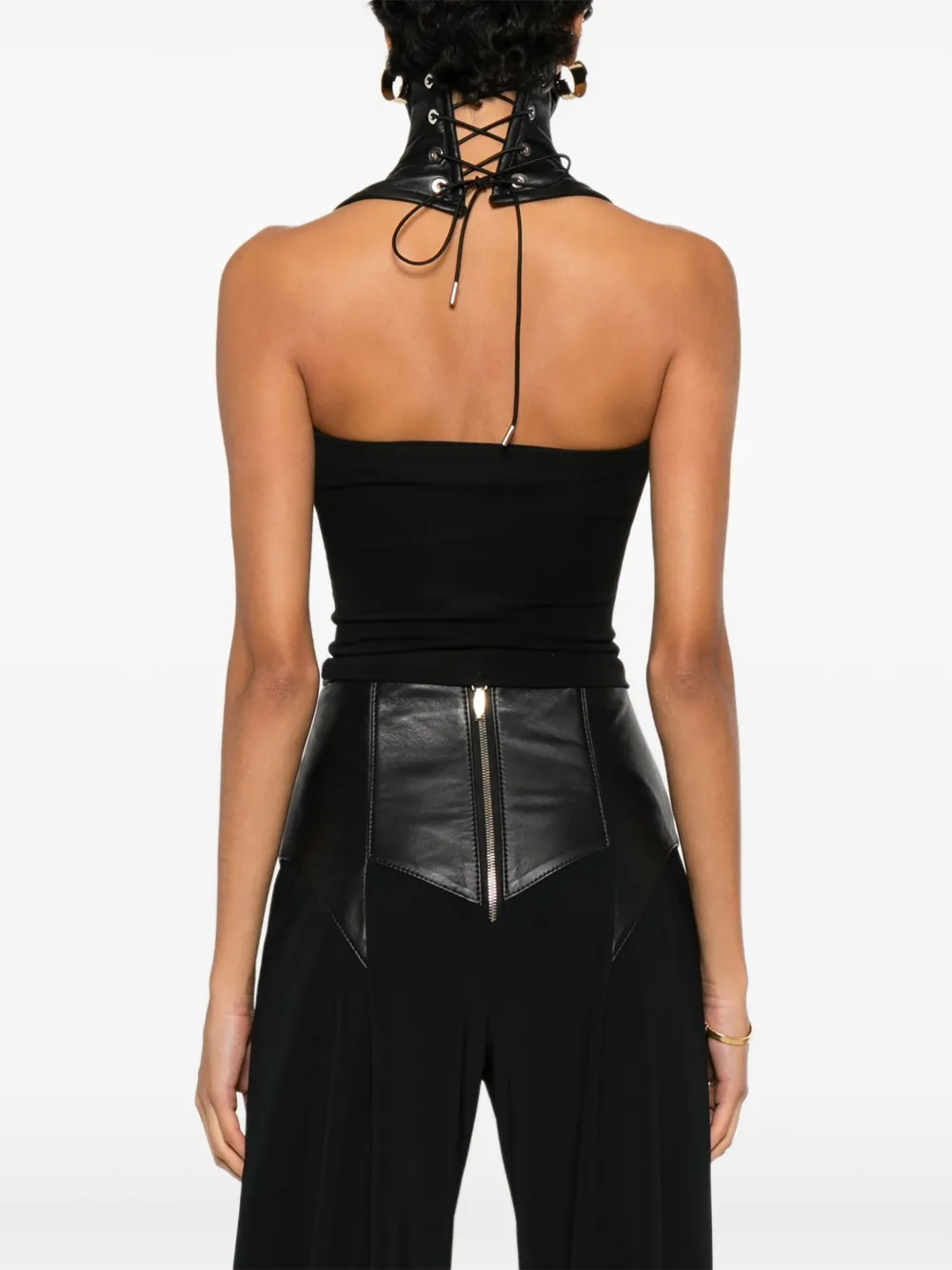 MITILIANE COUTURE Leren korset Zwart