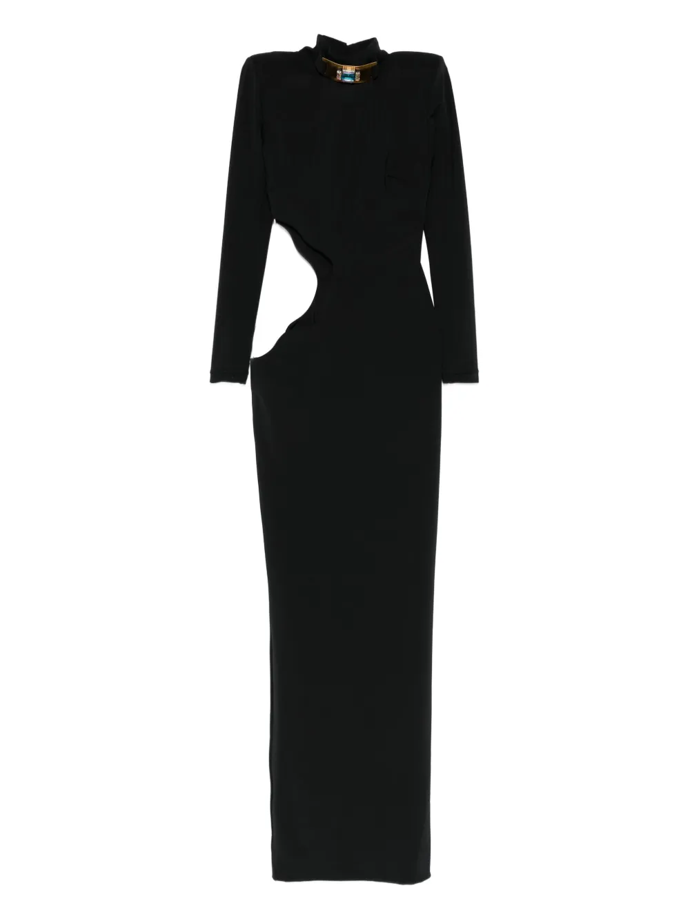 MITILIANE COUTURE robe mi-longue à découpe | noir | Image 1