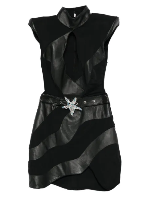 MITILIANE COUTURE leather inserts starfish belt dress