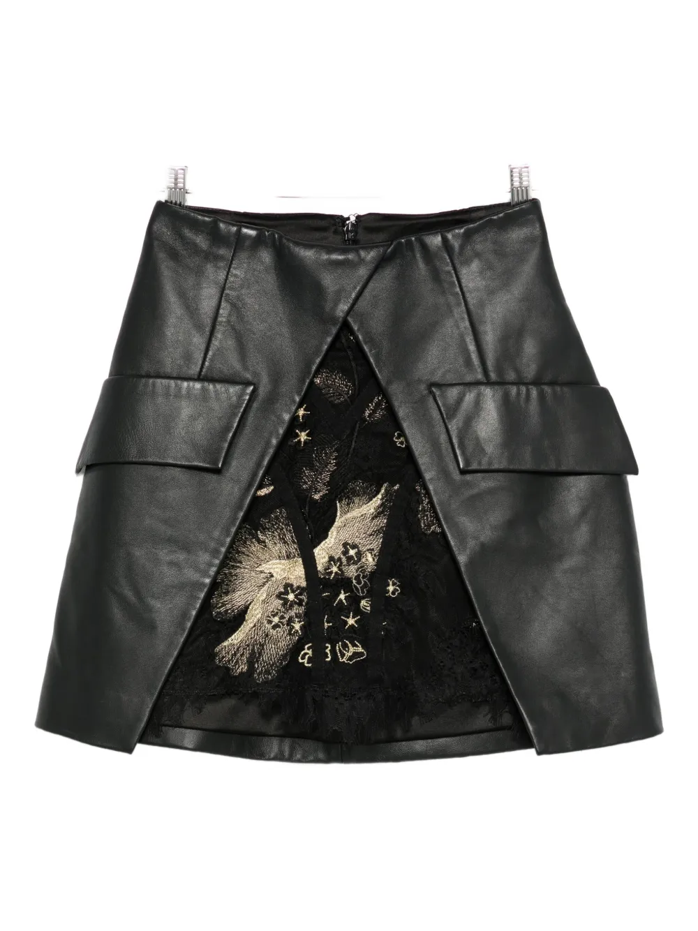 Mitiliane Couture Leather Skirt In Black