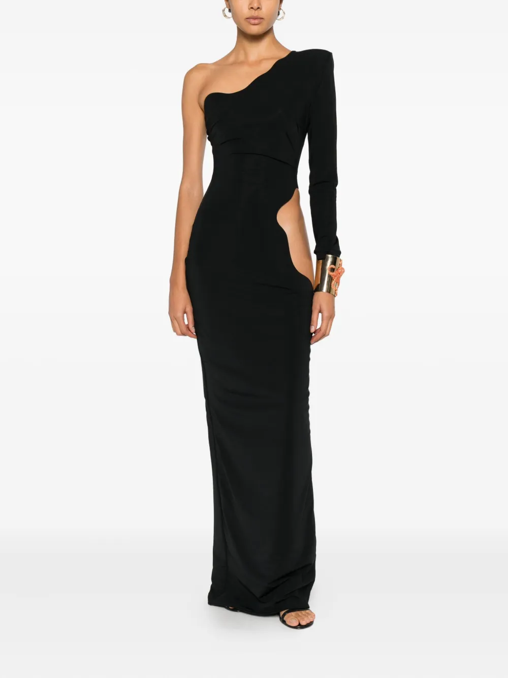 MITILIANE COUTURE Asymmetrische jurk - Zwart