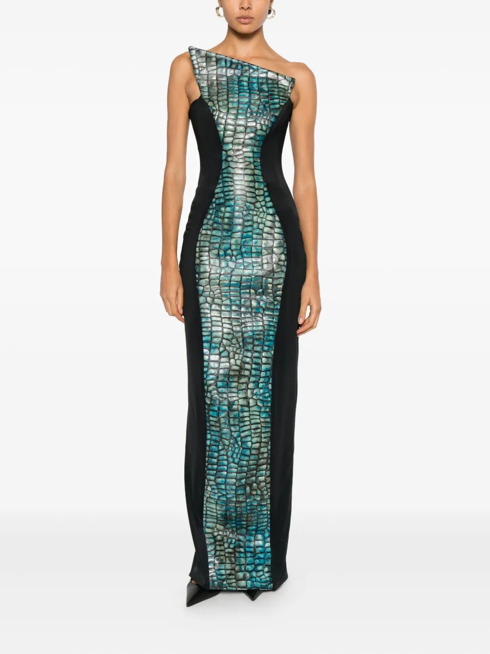 Mitiliane Couture Embossed Leather Dress In Multi