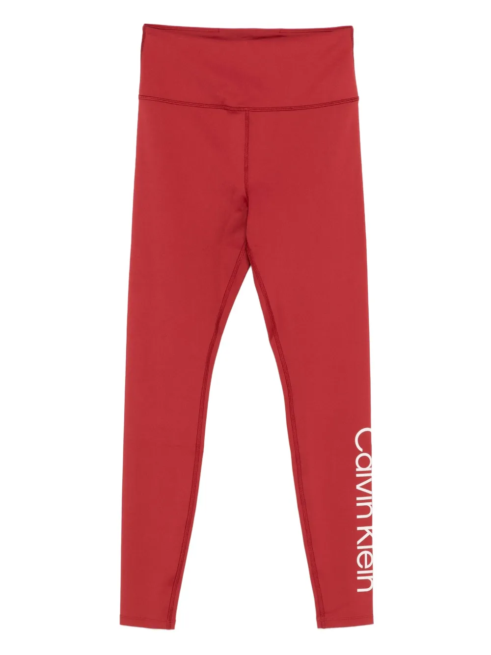 Calvin Klein Leggings con stampa logo - Rosso
