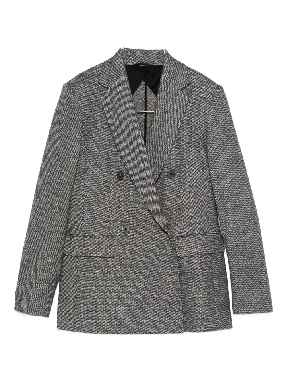 Max Mara Double-breasted Blazer In Gray