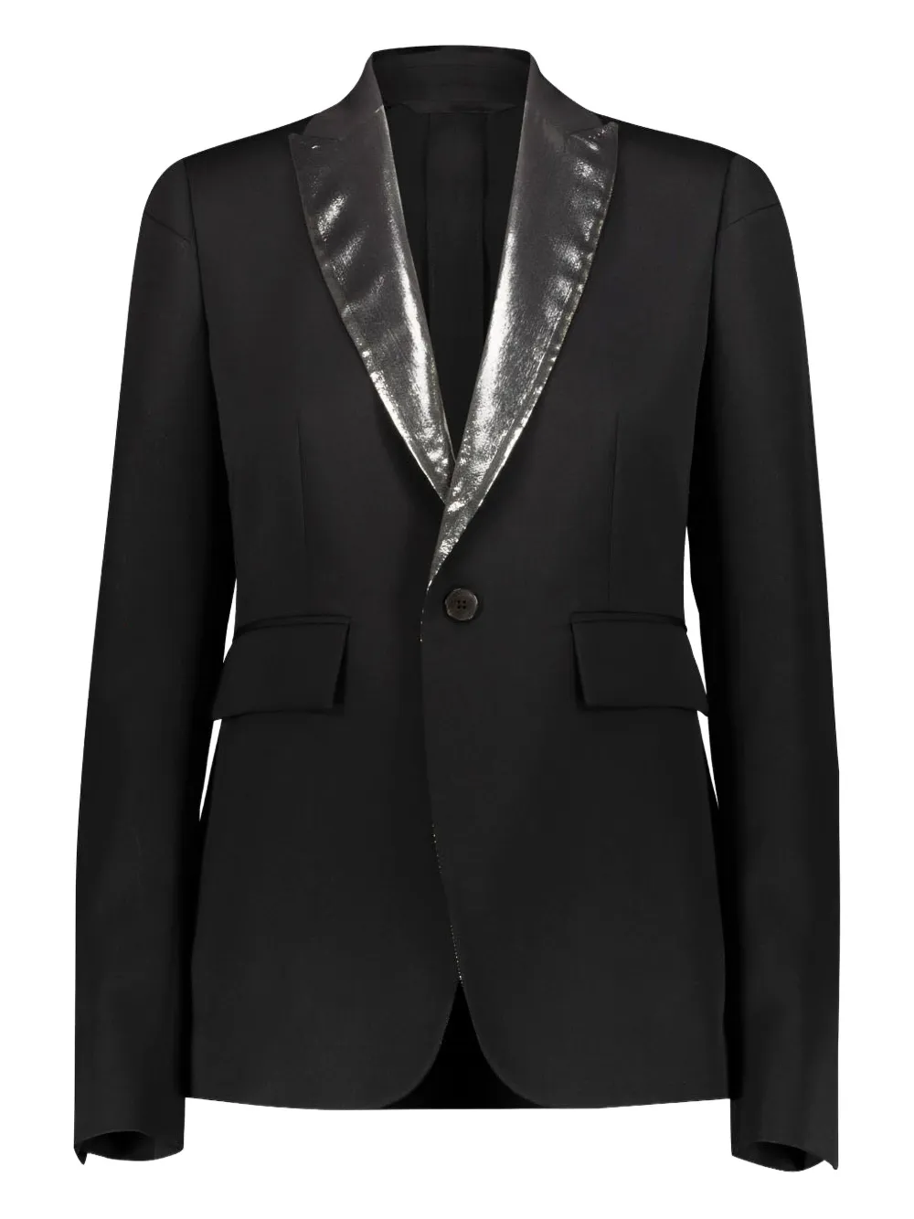 SAPIO N°55 lamé-lapels jacket | Black | Image 1