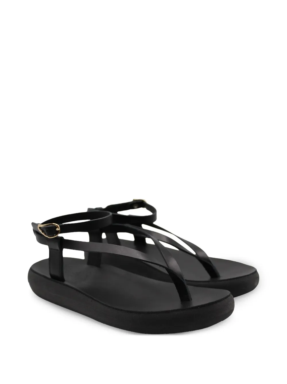 Ancient Greek Sandals Strap Flat Sandals In Black