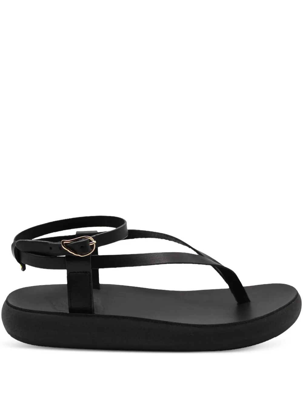 Ancient Greek Sandals Strap Flat Sandals In Black