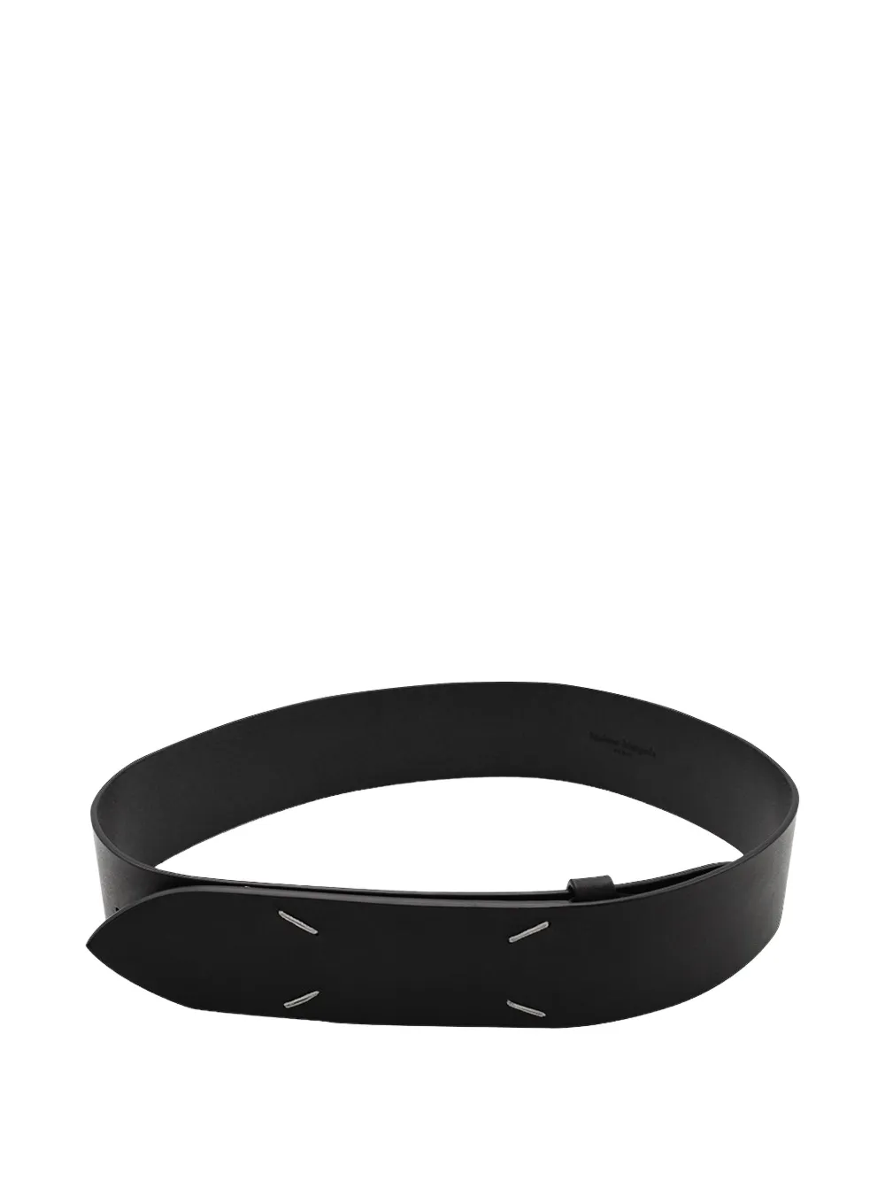 Maison Margiela Adjustable Stitch Leather Belt In Black