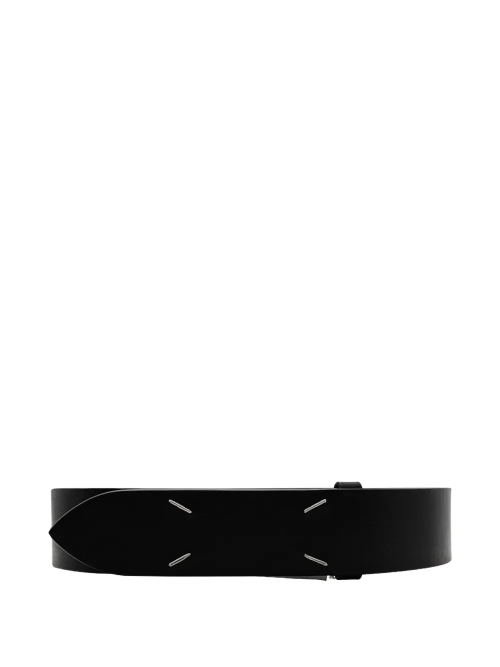 Maison Margiela Adjustable Stitch Leather Belt In Black