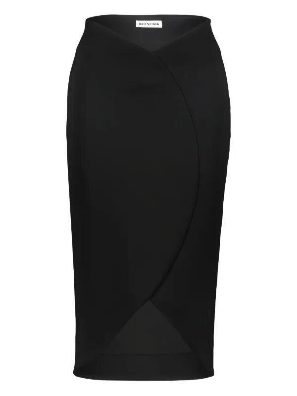Balenciaga Circle Midi Skirt in Black
