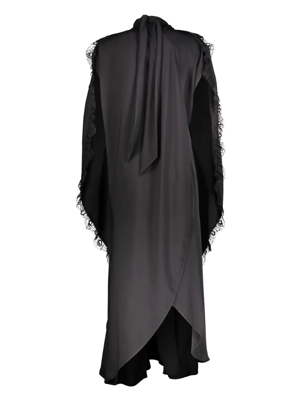 Balenciaga Lace-detail Maxi Dress In Black