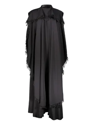 balenciaga sheer dress Balenciaga Sheer Cotton-blend Maxi Dress - Black