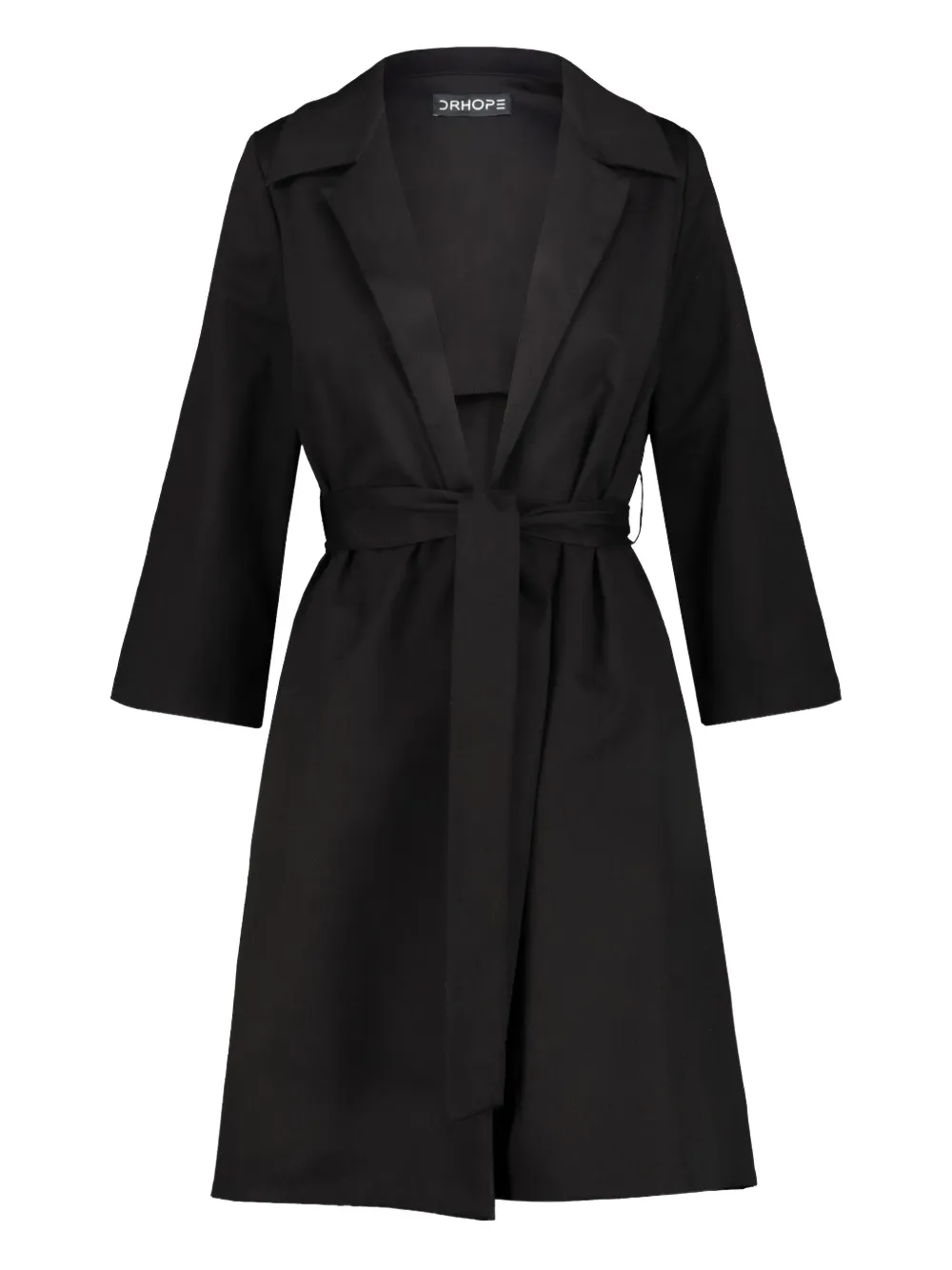DRHOPE Caban belted coat | Black | Image 1