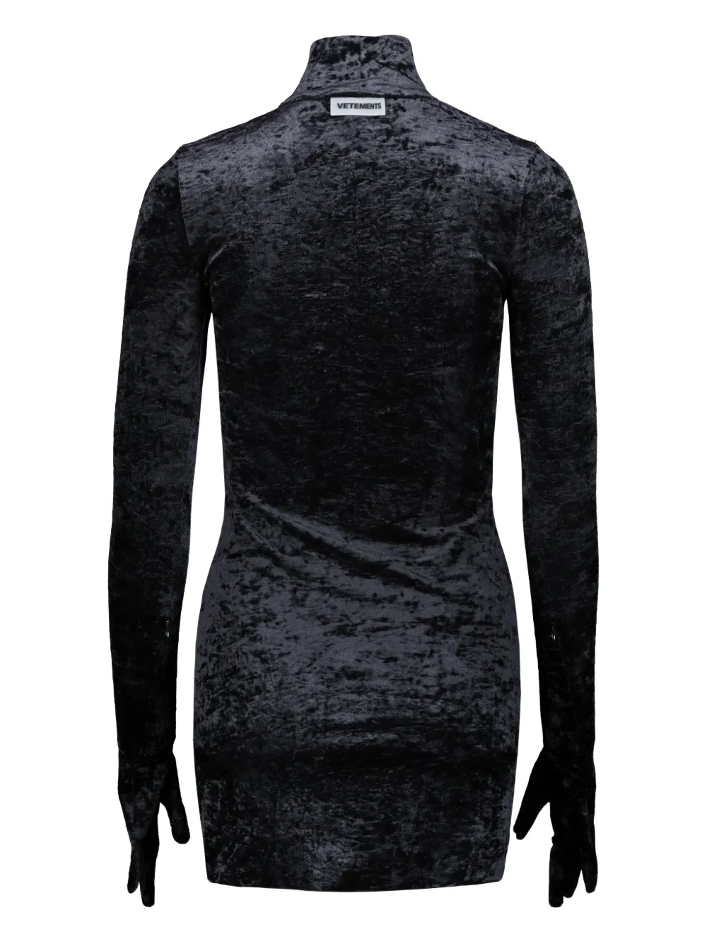 Vetements Velvet Gloves Mini Dress In Multi