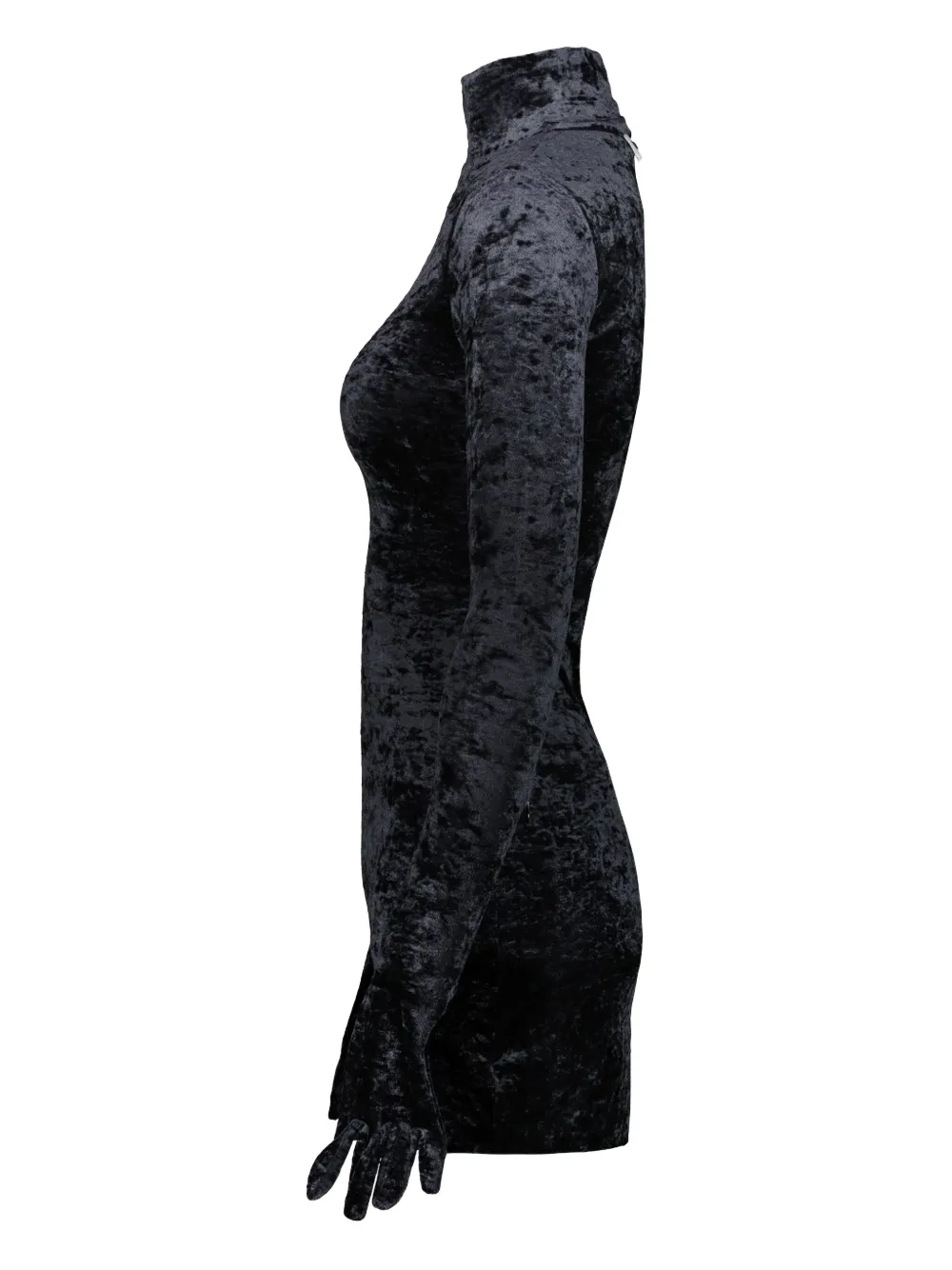 Vetements Velvet Gloves Mini Dress In Multi