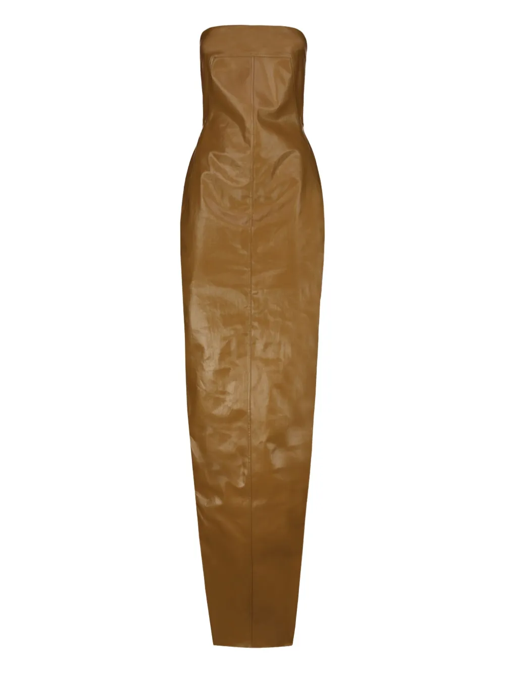 Rick Owens Porterville Strapless Gown In Brown
