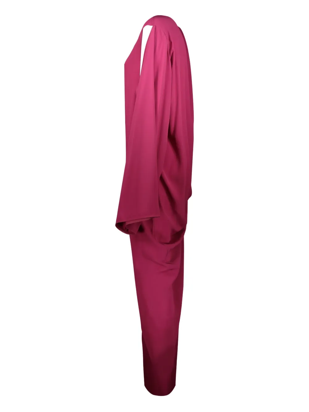 Rick Owens Edfu asymmetrische gedrapeerde avondjurk Roze