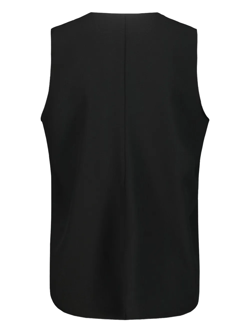 DRHOPE Top met V-hals en gerafelde afwerking - Zwart