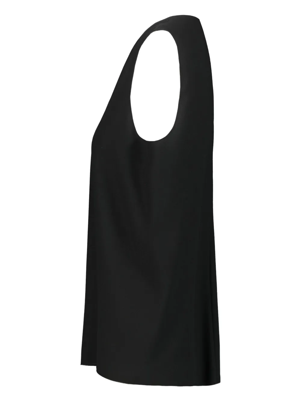 DRHOPE Top met V-hals en gerafelde afwerking Zwart