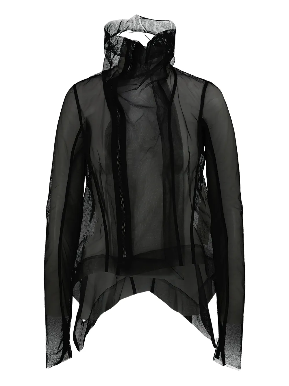 Rick Owens Naska Tulle Biker Jacket In Multi