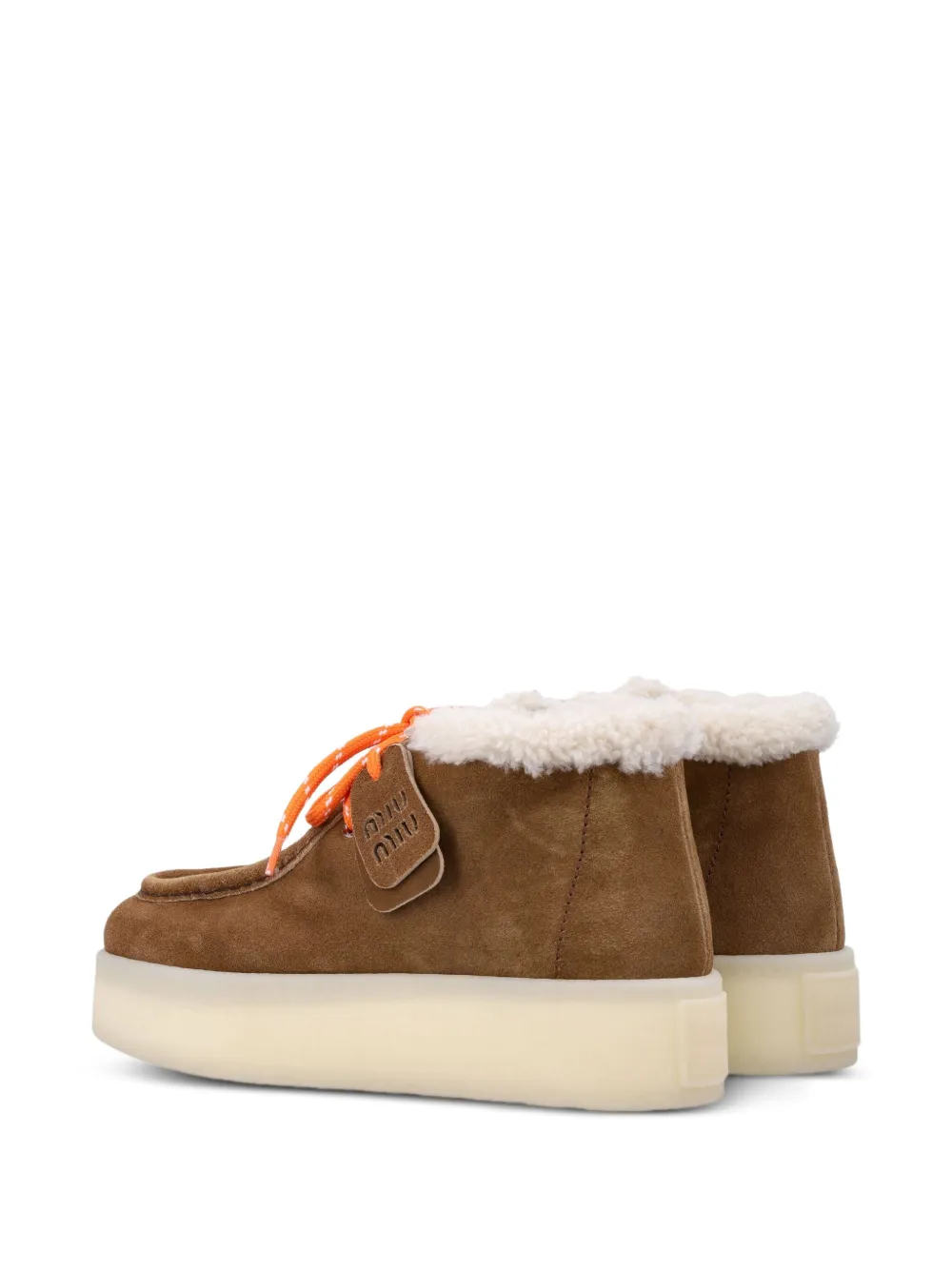 Miu 45 mm laarzen met plateauzool Bruin