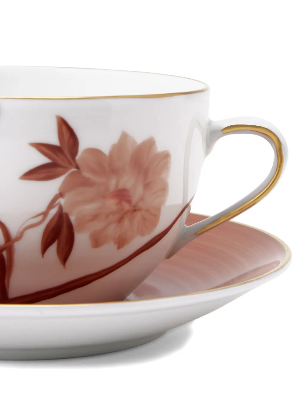 Marie Daage Bouquet De Vie Tea Cup And Saucer (8.5cmx17cm) In Pink