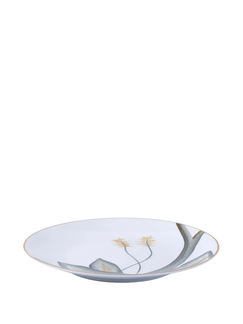 Marie Daage Handpainted Round Dessert Plate (21cm) In Gray