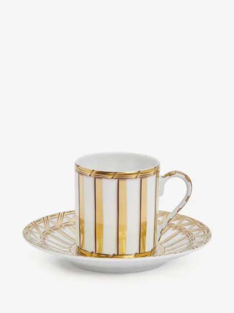 Pinto Paris Vannerie striped coffee cup and saucer